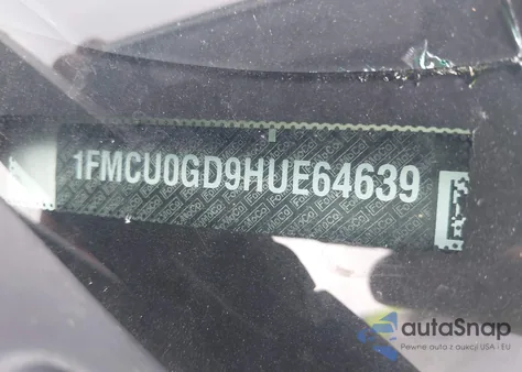 2017 Ford Escape Se z USA, uszkodzony, nr VIN 1FMCU0GD9HUE64639